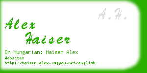 alex haiser business card